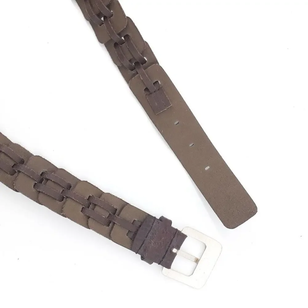 CK Calvin Klein Jeans Chain Link Brown Maroon Size Small